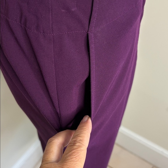 Chadwicks Deep Purple Plum Pencil Skirt. Size 4 Petite - Picture 3 of 11